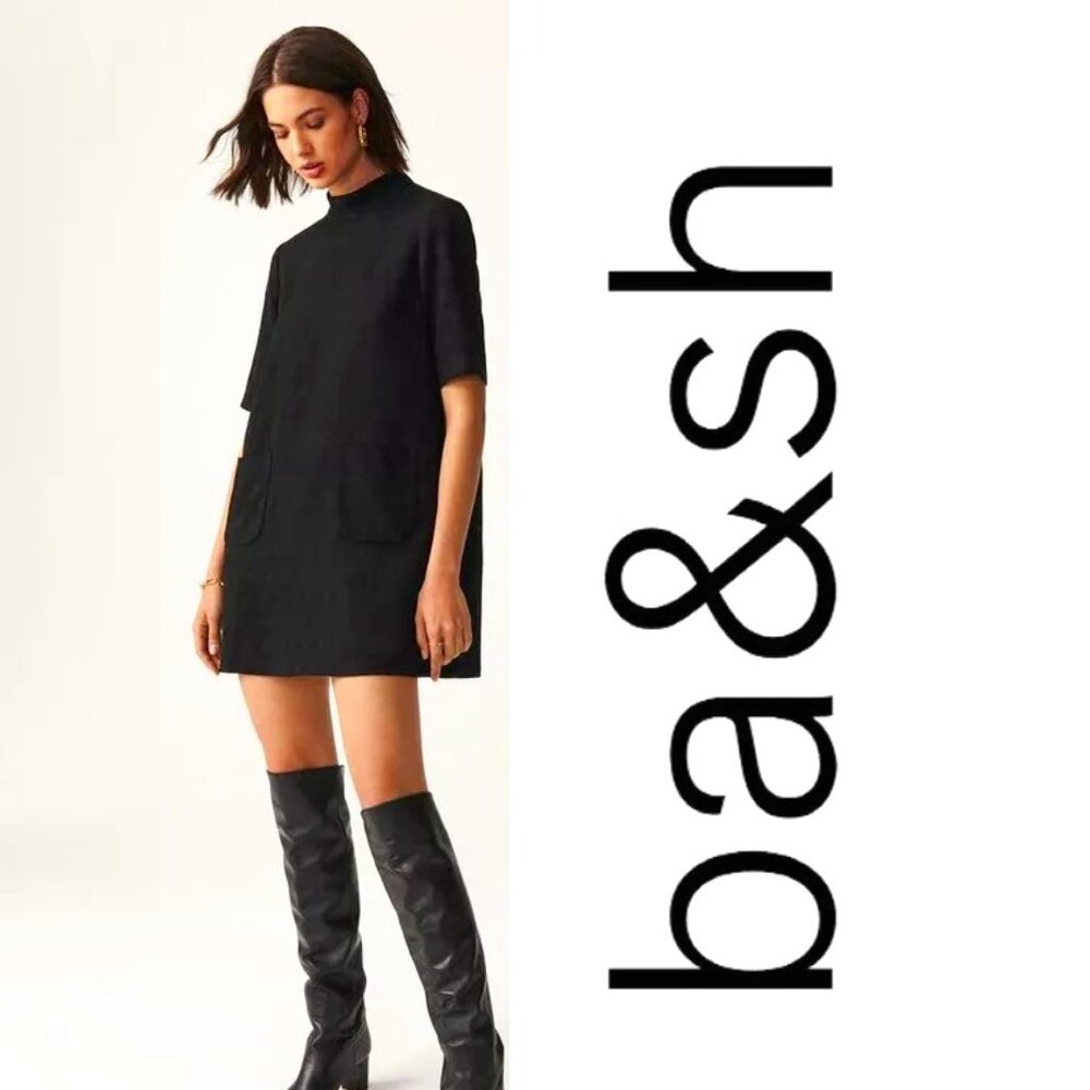 ba&sh Mellie Geo Little Black Dress